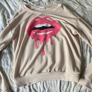 lip drip crewneck